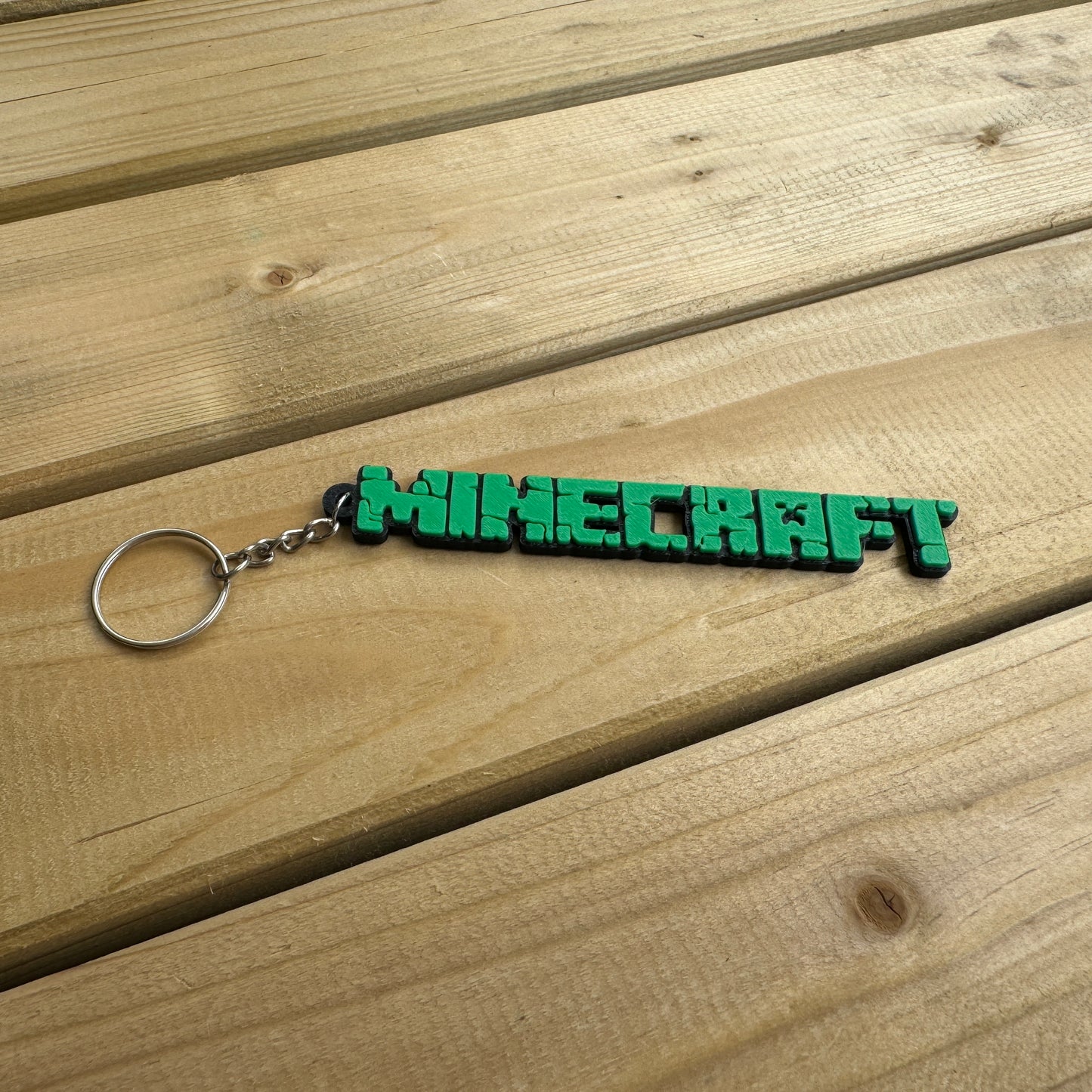 Minecraft Inspired Personalised Keychain